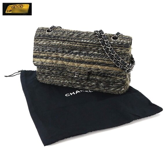 CHANEL Matelasse 25 Chain Shoulder Bag Tweed Leather Multicolor A01112 90285138 - Picture 1 of 11
